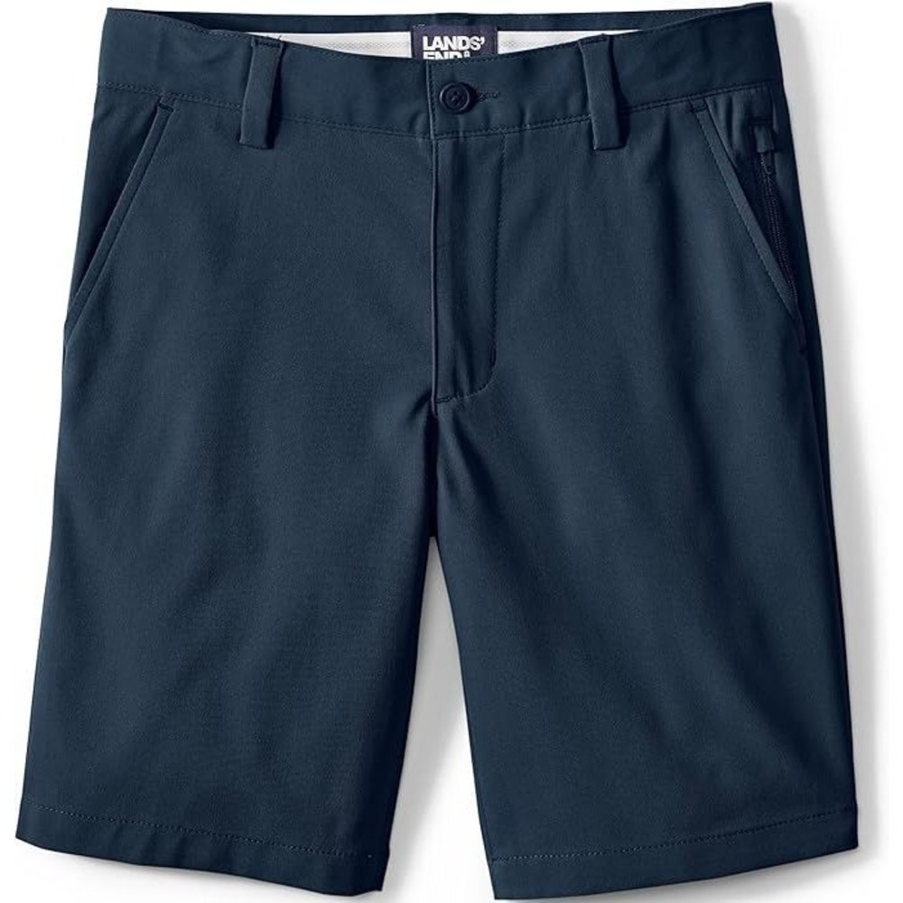 Lands' End School Uniform Boys Active Chino Shorts 552395 Classic Navy - Size 12